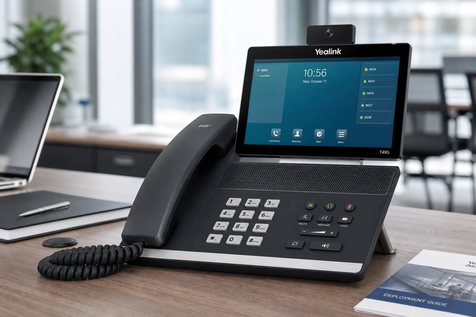 Preconfigured Yealink business phone ready for deployment